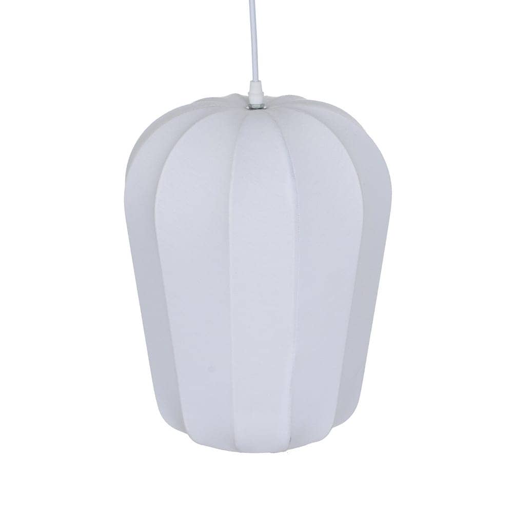 Lámpara de Techo Blanca de Tejido 36 cm - Estilo Moderno, Casquillo E27, Ideal para Iluminar tu Hogar - Imagen 2