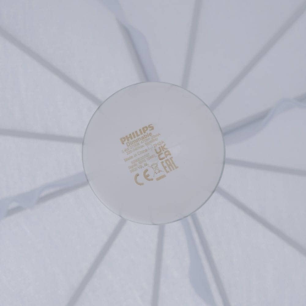 Lámpara de Techo Blanca de Tejido 47 cm - Estilo Moderno, E27, 220-240V, Ideal para Salones y Comedores - Imagen 4