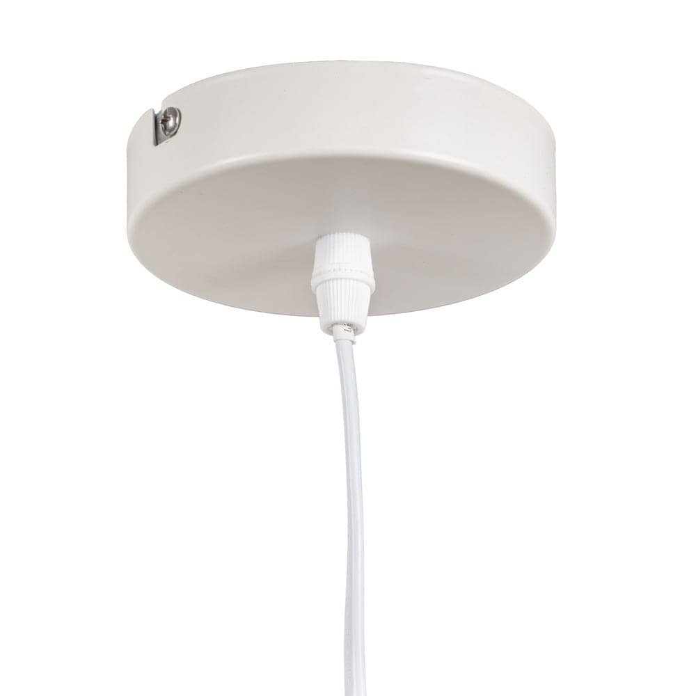 Lámpara de Techo Blanca y Dorada con Plumas de 25 cm - Diseño Elegante, Voltaje 220-240V, Casquillo E27, Ideal para Decoración Moderna - Imagen 7