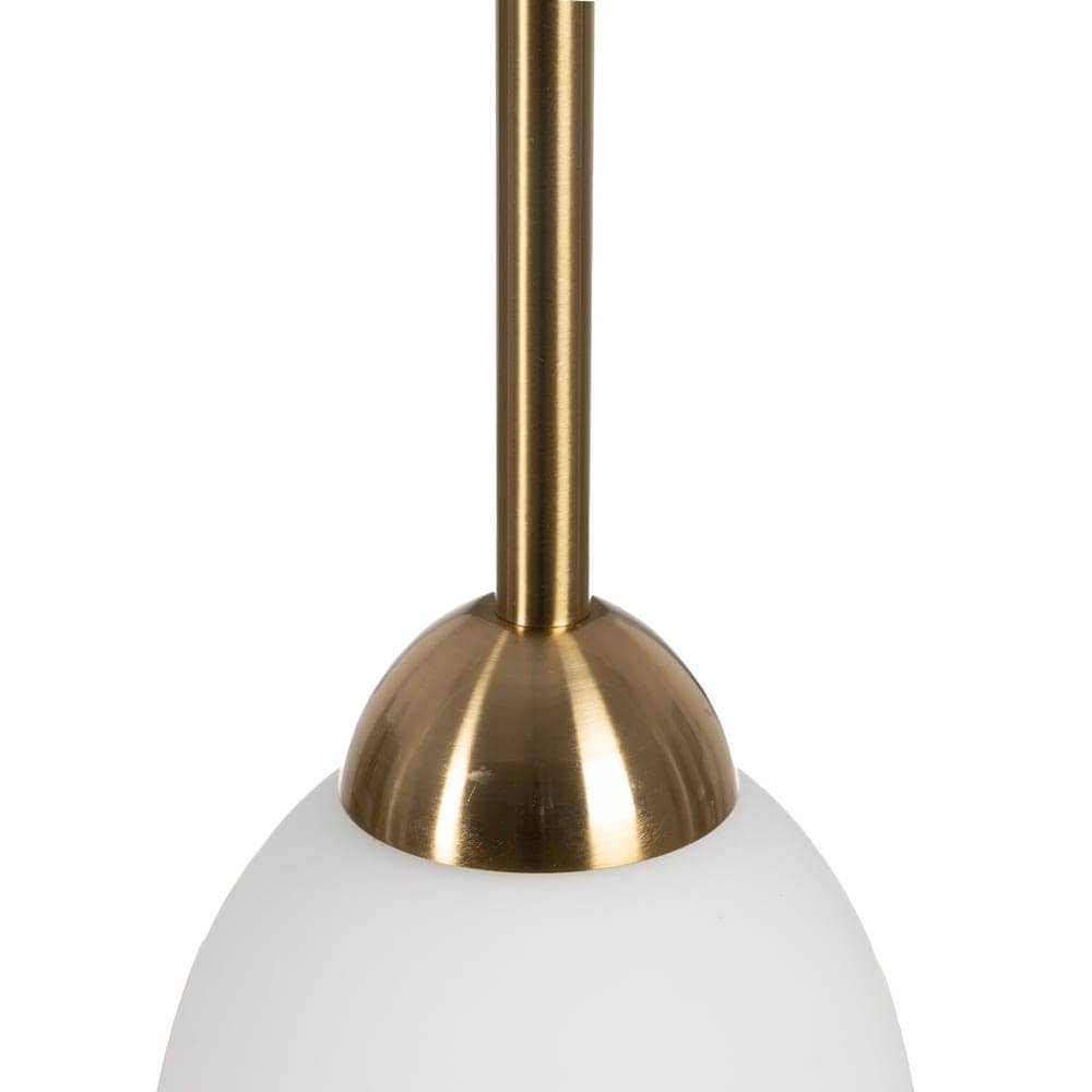 Lámpara de Techo Blanca y Dorada de Cristal y Metal - Diseño Elegante de 36 cm, E27, 1x60W Máx, Ideal para Decoración Moderna - Imagen 3