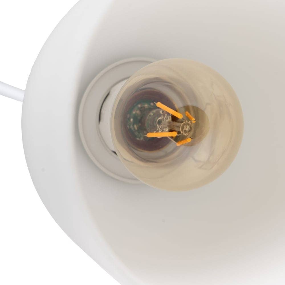 Lámpara de Techo Blanca y Dorada de Cristal y Metal - Diseño Elegante de 36 cm, E27, 1x60W Máx, Ideal para Decoración Moderna - Imagen 4