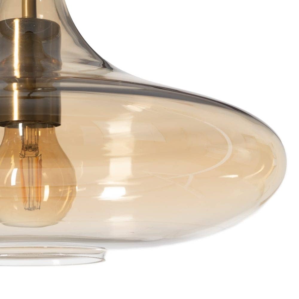 Lámpara de Techo Caramelo de Metal y Cristal - Diseño Elegante 39,5 cm, Casquillo E27, Ideal para Decoración Moderna - Imagen 2
