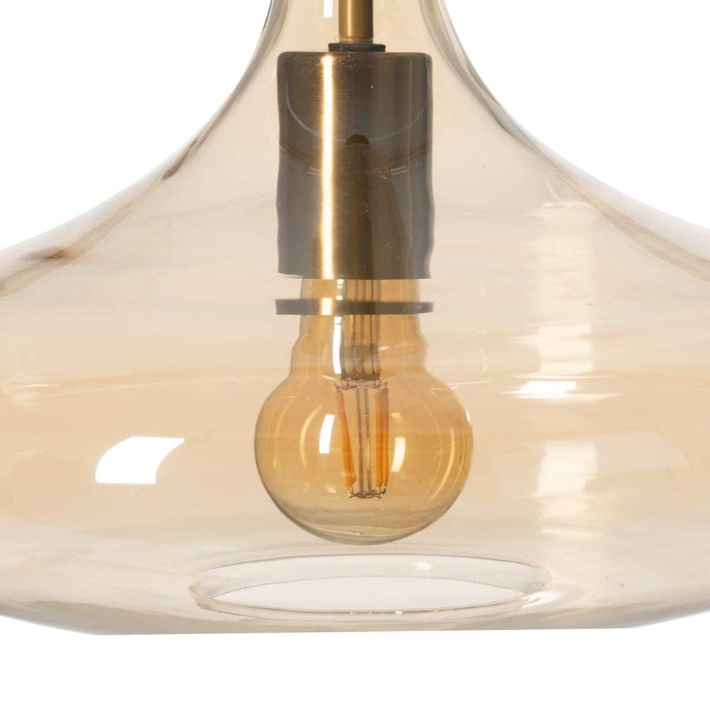 Lámpara de Techo Caramelo de Metal y Cristal - Diseño Elegante 39,5 cm, Casquillo E27, Ideal para Decoración Moderna - Imagen 3