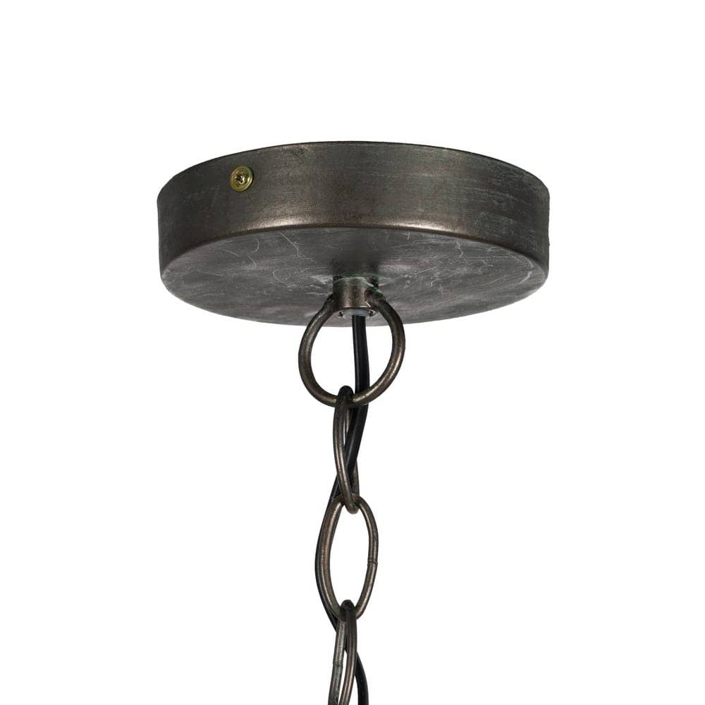 Lámpara de Techo con Cuentas Naturales de Madera y Metal - 52 cm, Estilo Rústico, Casquillo E27, Ideal para Decoración de Interiores - Imagen 6
