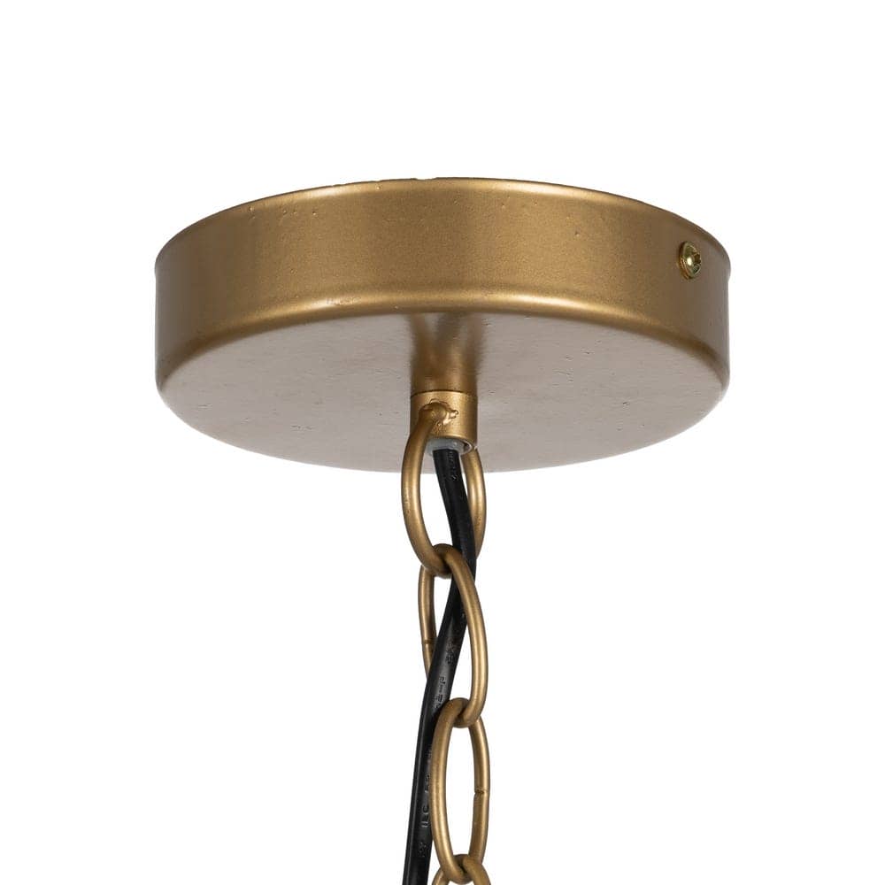 Lámpara de Techo con Cuentas Naturales de Madera y Metal - 71 cm, Estilo Rústico, Casquillo E27, Ideal para Decoración de Interiores - Imagen 6