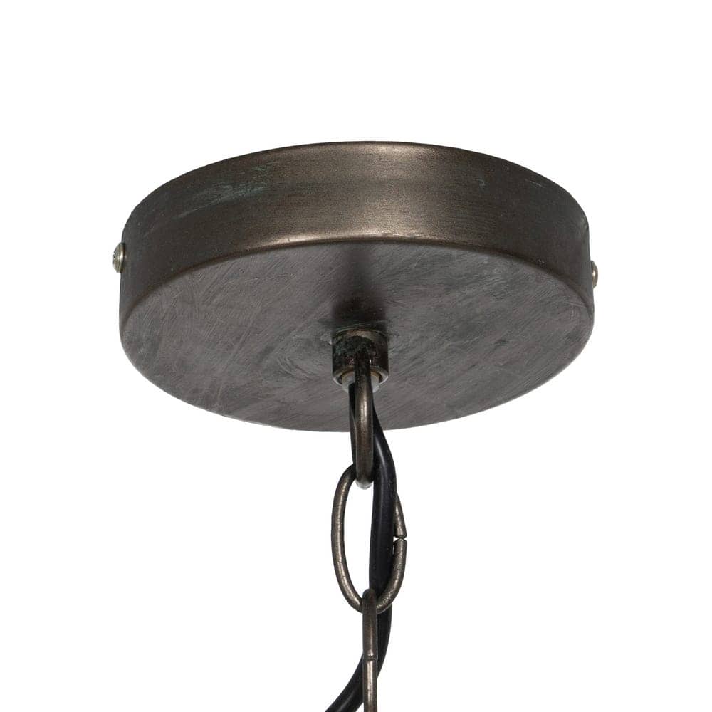 Lámpara de Techo de Cuentas Naturales en Madera y Ratán - Diseño Elegante de 62 cm, Estructura de Metal, Casquillo E27, Ideal para Decoración Interior - Imagen 6