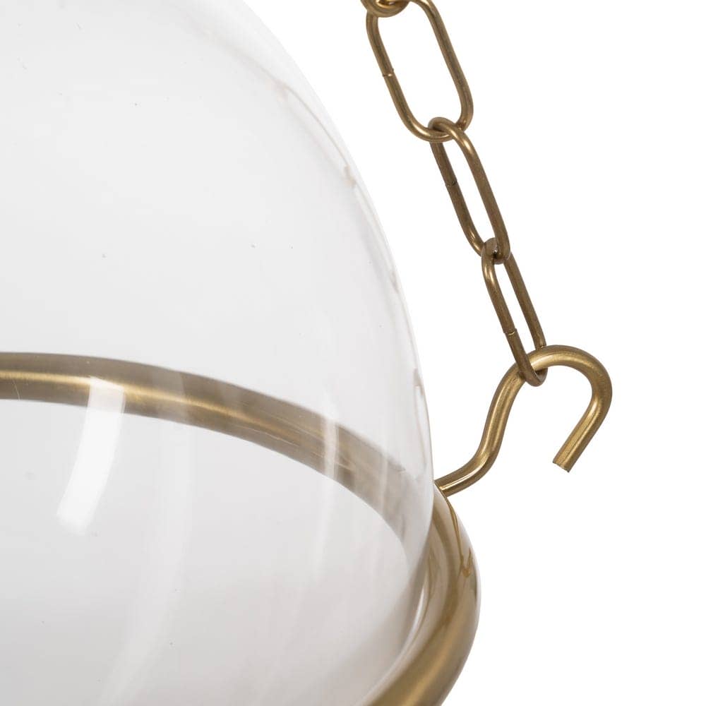 Lámpara de Techo de Oro y Cristal de 53 cm - Elegante Iluminación de Hierro y Cristal para Decoración Moderna - Imagen 2
