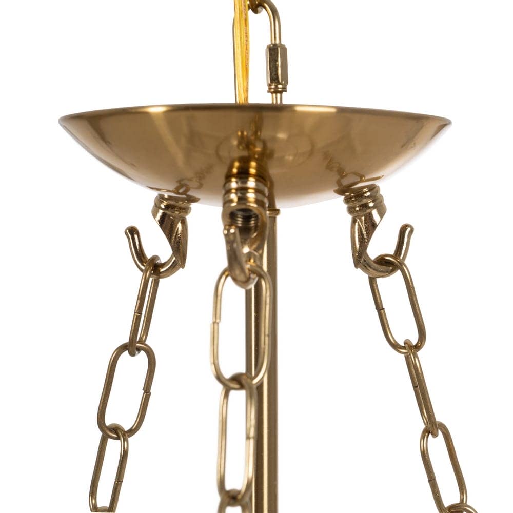Lámpara de Techo de Oro y Cristal de 53 cm - Elegante Iluminación de Hierro y Cristal para Decoración Moderna - Imagen 5