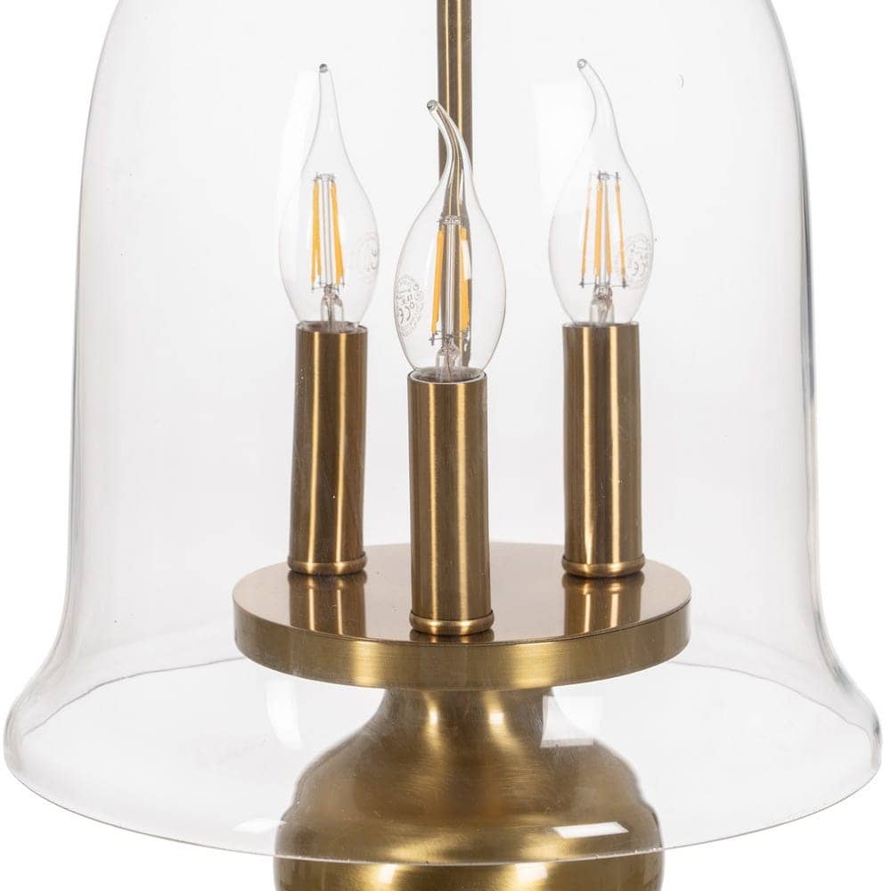 Lámpara de Techo de Oro y Cristal de 54 cm - Elegante Iluminación de Hierro y Cristal para Decoración Moderna - Imagen 2