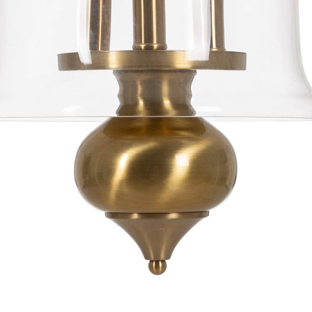 Lámpara de Techo de Oro y Cristal de 54 cm - Elegante Iluminación de Hierro y Cristal para Decoración Moderna - Imagen 3