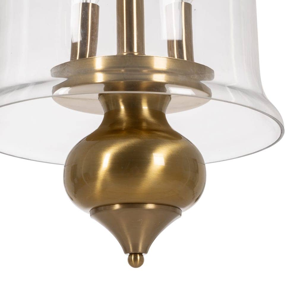 Lámpara de Techo de Oro y Cristal de 54 cm - Elegante Iluminación de Hierro y Cristal para Decoración Moderna - Imagen 4