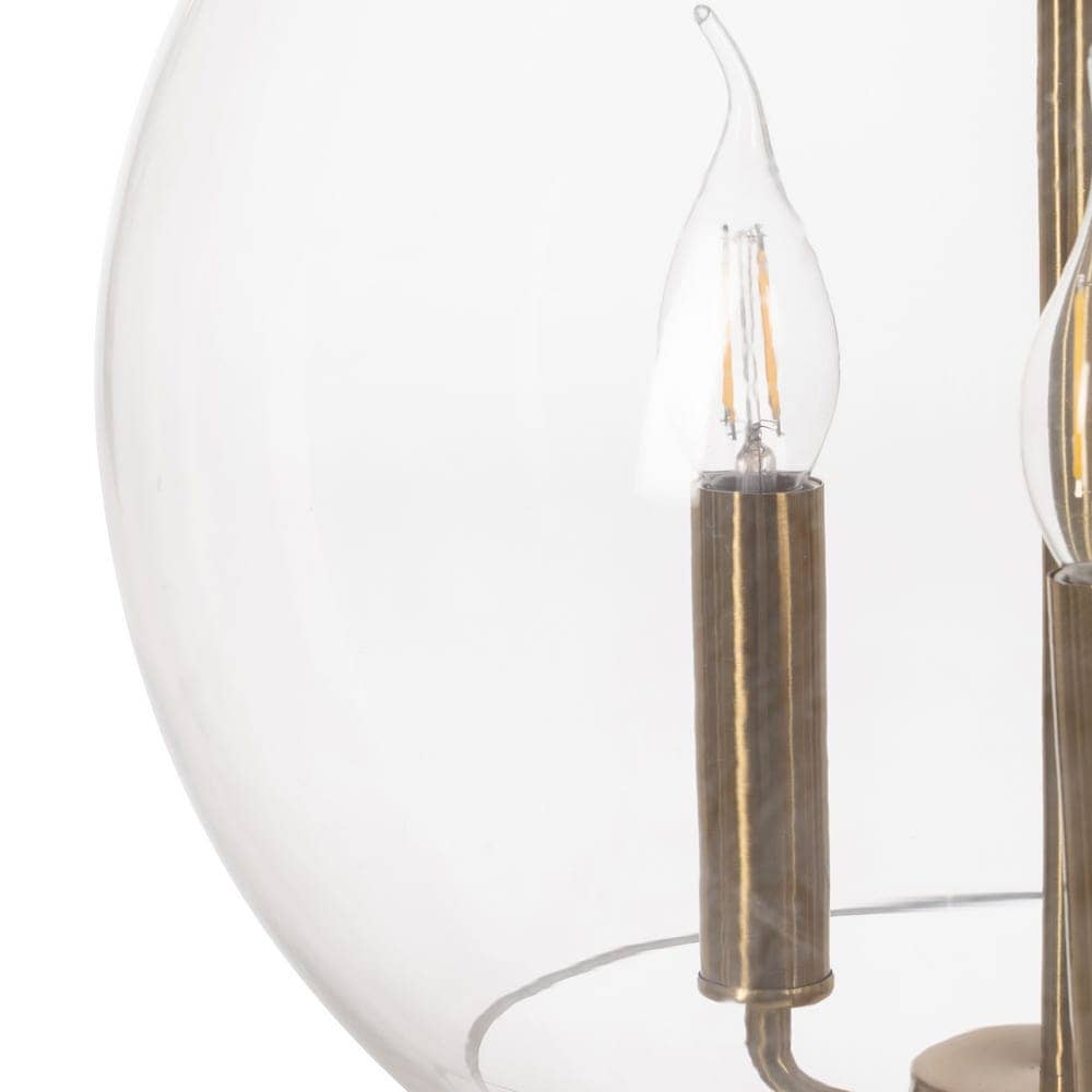 Lámpara de Techo de Oro y Cristal de 60 cm - Elegante Iluminación de Hierro y Cristal para Salón, Comedor o Dormitorio (3x E27, 220-240V) - Imagen 4
