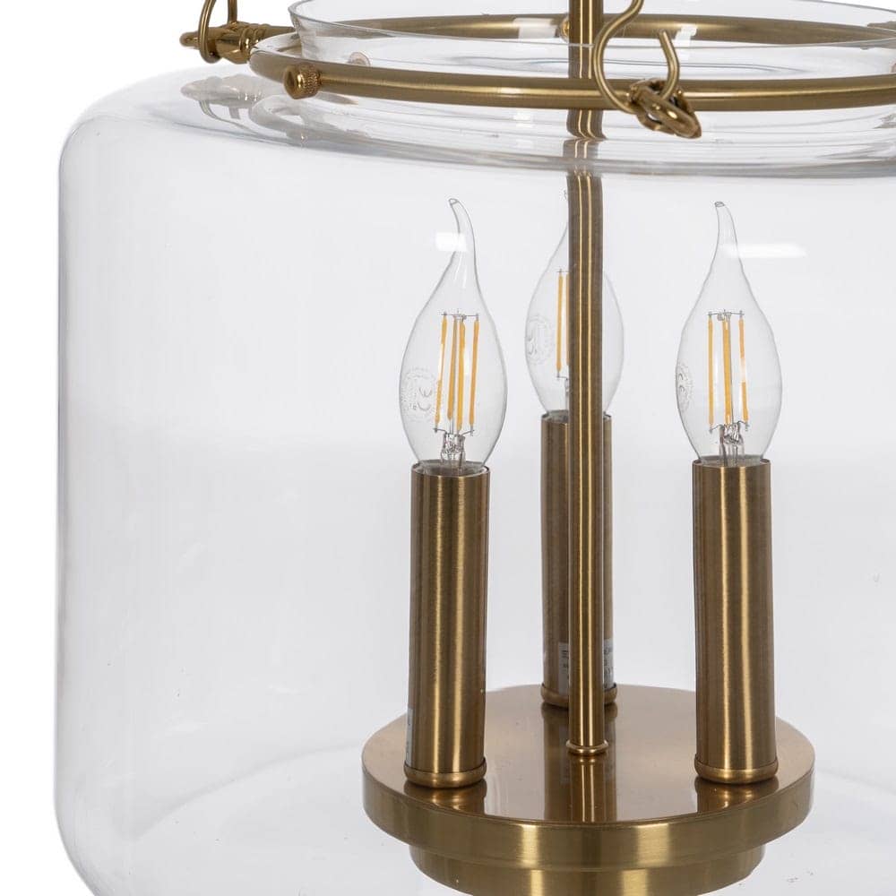 Lámpara de Techo de Oro y Cristal de 72 cm - Elegante Iluminación de Hierro y Cristal para Decoración Moderna - Imagen 5