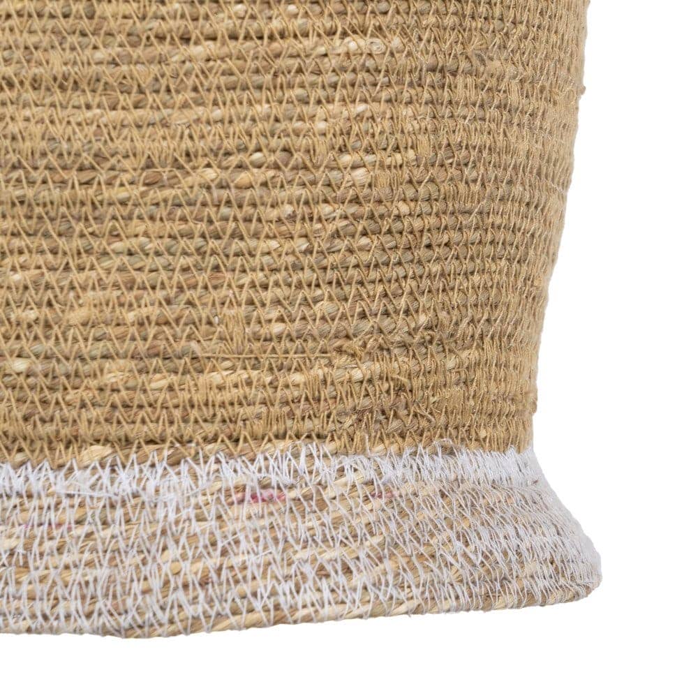 Lámpara de Techo de Fibra Natural y Hierro - Diseño Elegante de 20 cm, Casquillo E27, Ideal para Iluminar tu Hogar - Imagen 4