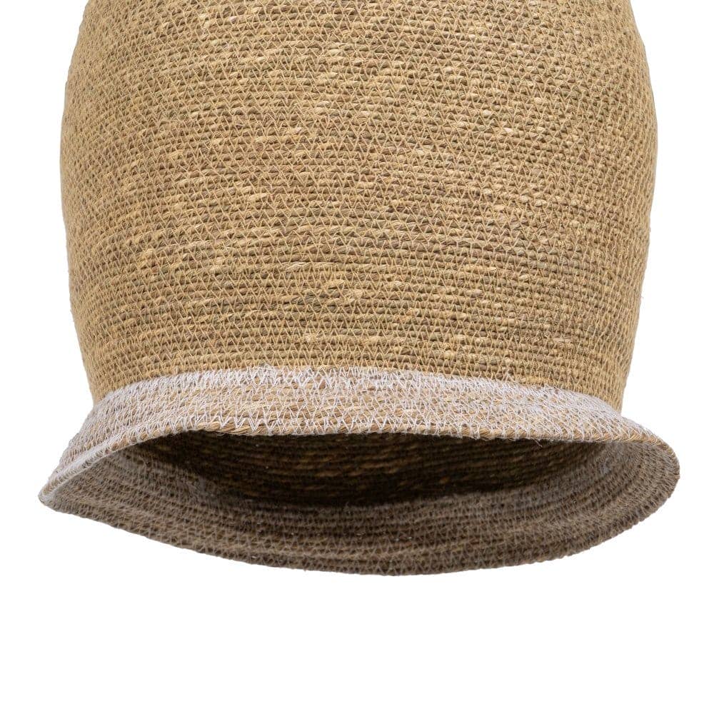 Lámpara de Techo de Fibra Natural y Hierro - Diseño Elegante de 30 cm, Casquillo E27, Ideal para Iluminación Moderna - Imagen 2
