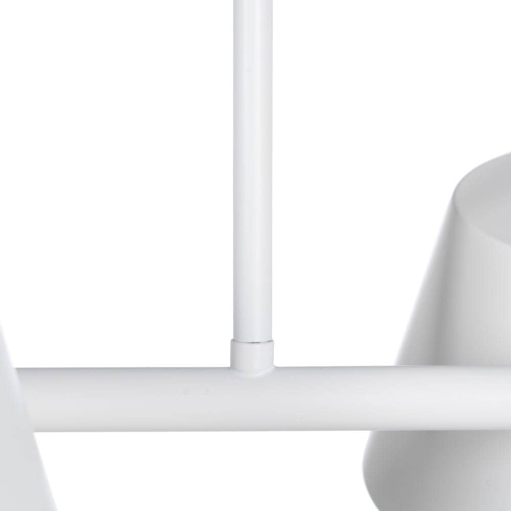 Lámpara de Techo de Metal Blanco 62,5 cm - Diseño Moderno, Casquillo E27, Sin Montaje, Ideal para Salones y Comedores - Imagen 4