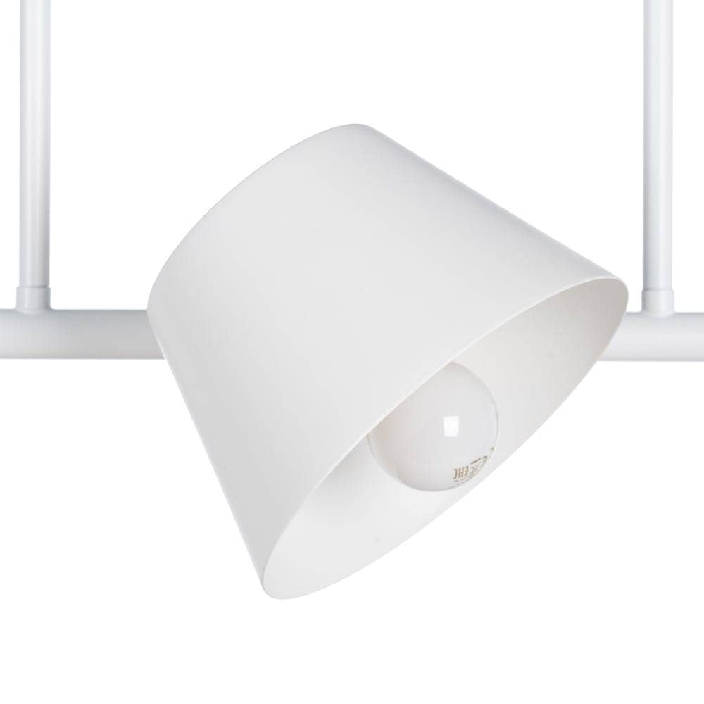 Lámpara de Techo de Metal Blanco 62,5 cm - Diseño Moderno, Casquillo E27, Sin Montaje, Ideal para Salones y Comedores - Imagen 5