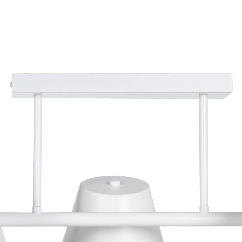 Lámpara de Techo de Metal Blanco 62,5 cm - Diseño Moderno, Casquillo E27, Sin Montaje, Ideal para Salones y Comedores - Imagen 6