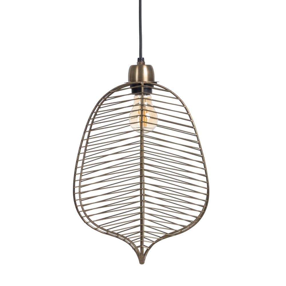 Lámpara de Techo de Metal en Oro Viejo - 25 cm, Casquillo E27, Ideal para Decoración Interior - Imagen 2