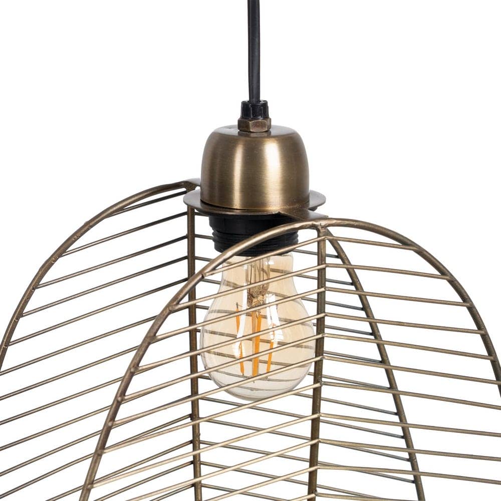 Lámpara de Techo de Metal en Oro Viejo - 25 cm, Casquillo E27, Ideal para Decoración Interior - Imagen 3