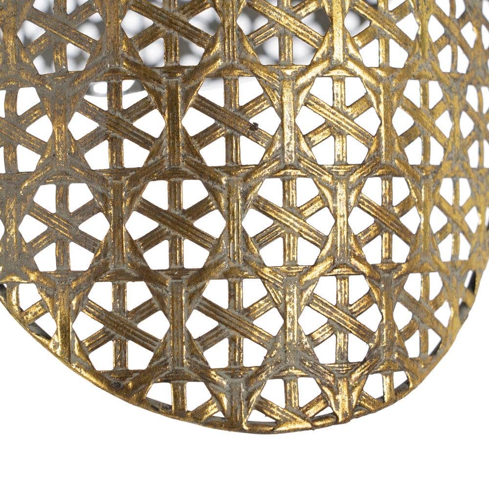 Lámpara de Techo de Metal en Oro y Plata - 31,5 cm, Casquillo E27, 40W, Cable Negro de 115 cm - Imagen 5