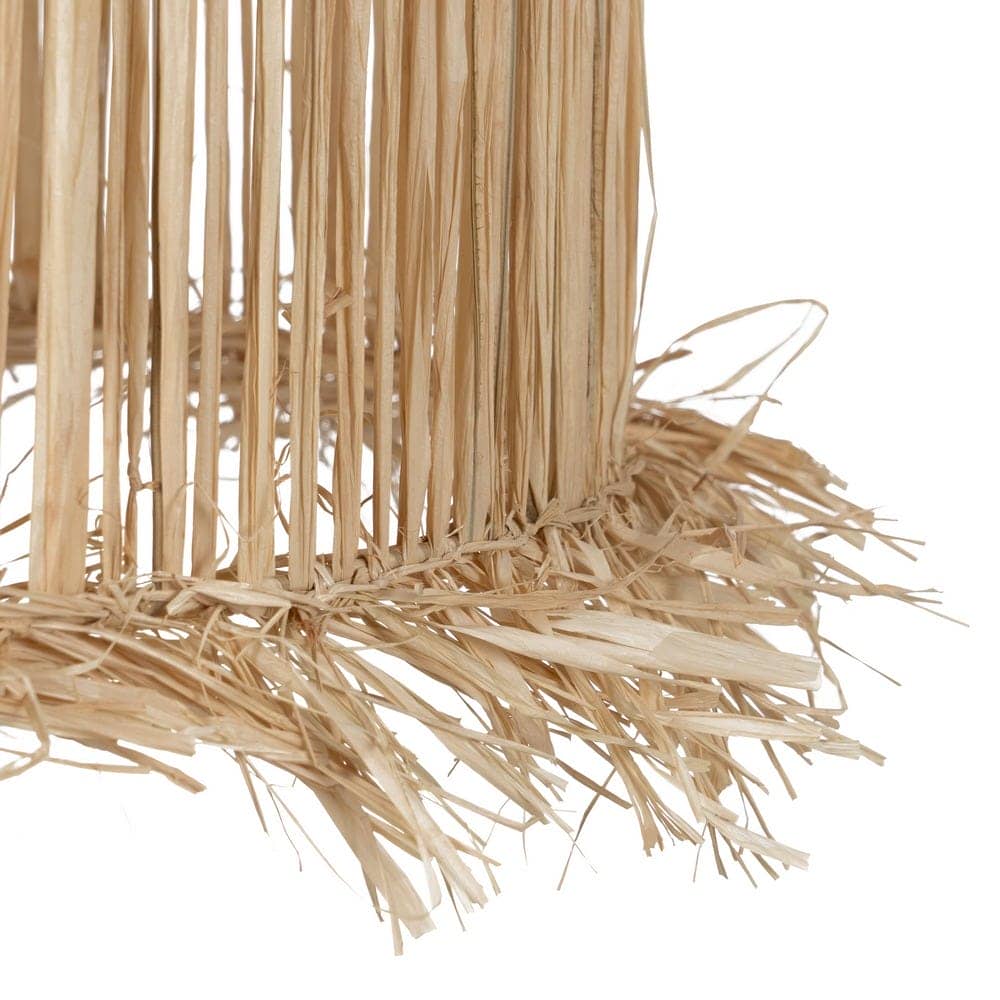 Lámpara de Techo de Fibra Natural 32 cm - Estilo Rafia, Casquillo E27, 1x40W Máx, Cable 110 cm - Decoración Moderna para Hogar - Imagen 3