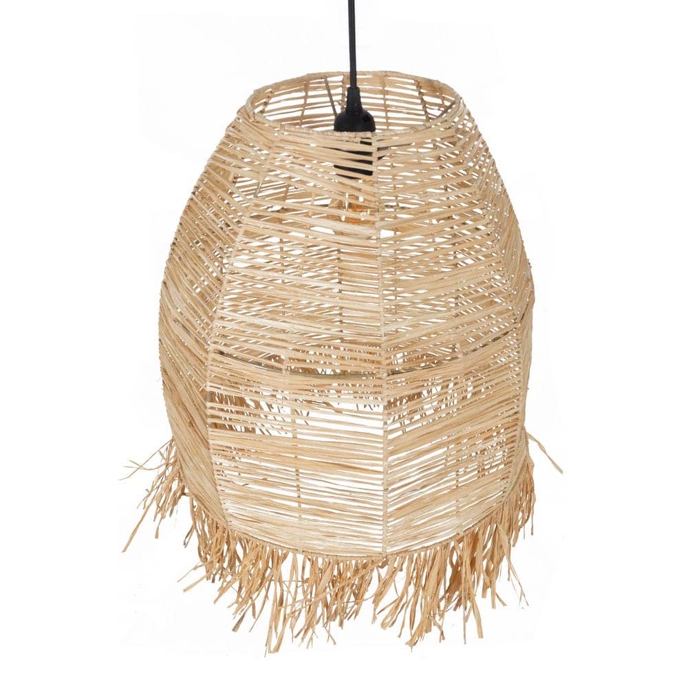 Lámpara de Techo de Fibra Natural 49 cm - Estilo Rústico, Casquillo E27, Voltaje 220V, Ideal para Decoración de Interiores - Imagen 2