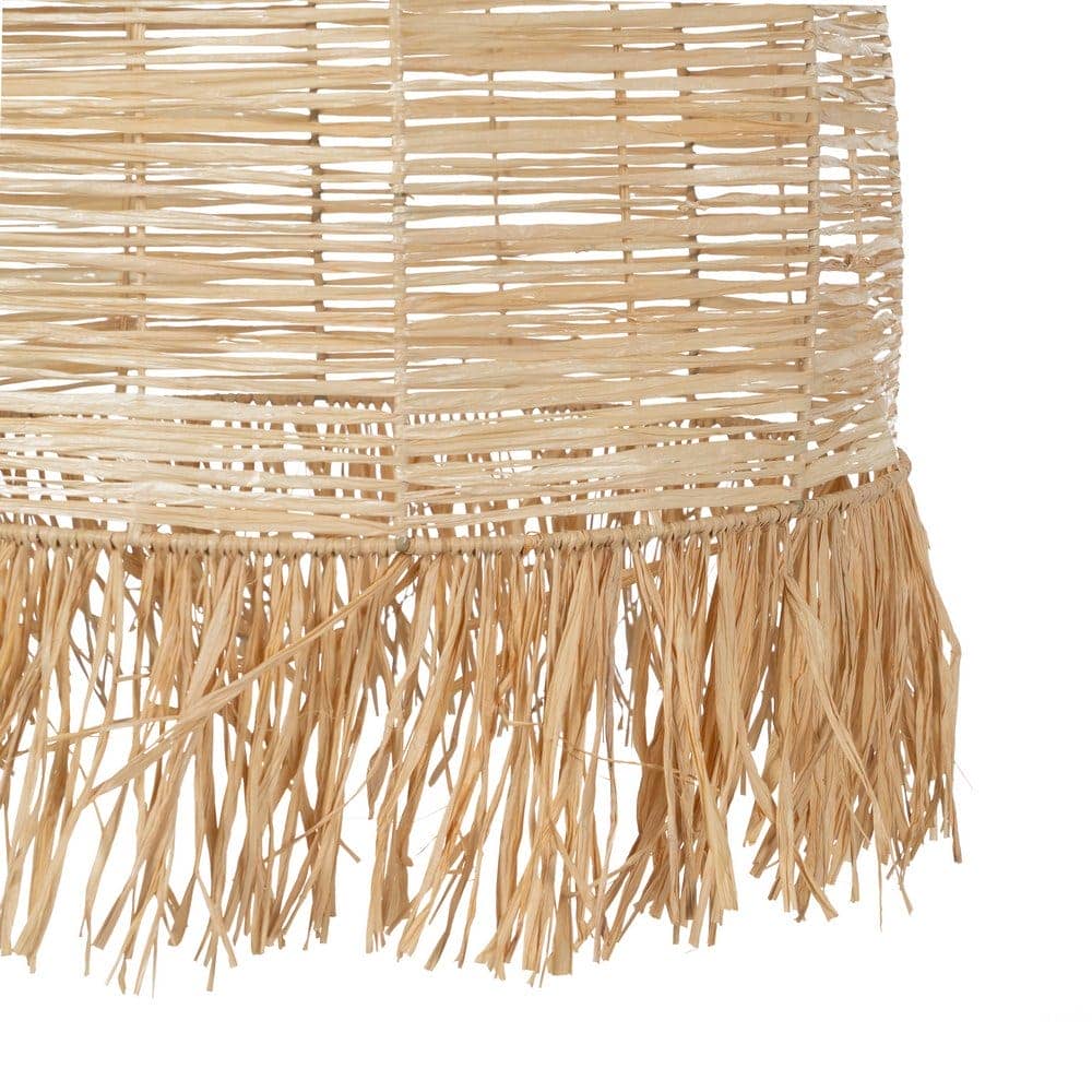 Lámpara de Techo de Fibra Natural 49 cm - Estilo Rústico, Casquillo E27, Voltaje 220V, Ideal para Decoración de Interiores - Imagen 3