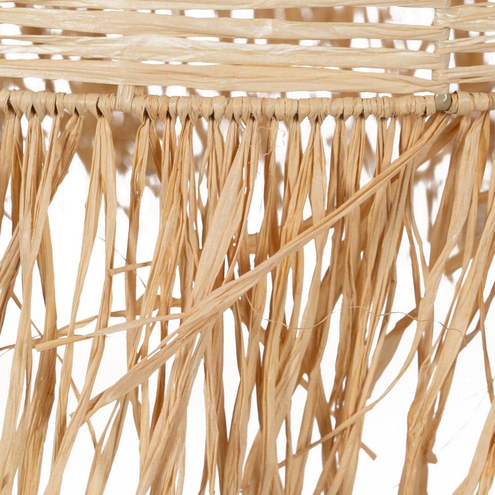 Lámpara de Techo de Fibra Natural 49 cm - Estilo Rústico, Casquillo E27, Voltaje 220V, Ideal para Decoración de Interiores - Imagen 5