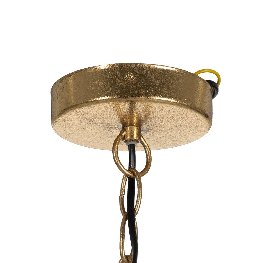 Lámpara de Techo Natural de Madera y Metal 58 cm - Diseño Elegante, Casquillo E27, Ideal para Decoración Moderna - Imagen 6