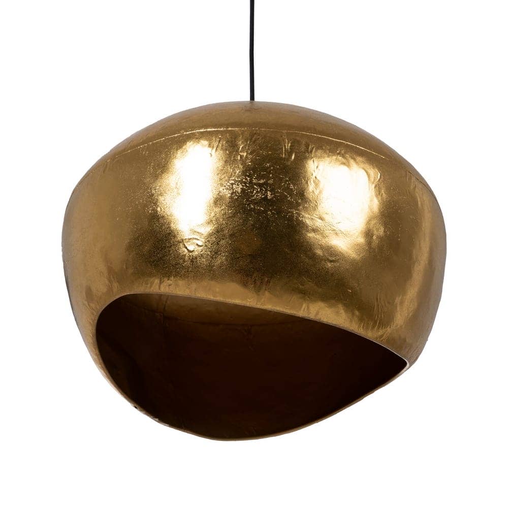 Lámpara de Techo de Metal Oro de 30 cm para Decoración Moderna - Bombilla E27 (No Incluida), Cable de 120 cm - Imagen 2