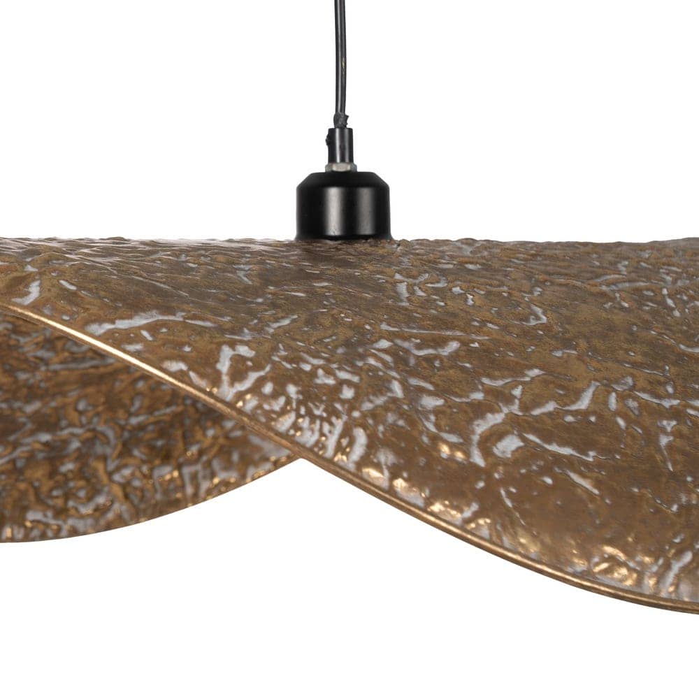Lámpara de Techo Grande de Metal Oro 20 cm - Diseño Elegante, Voltaje 220-240V, Cable de 120cm, Bombilla E27 (No Incluida) - Imagen 2