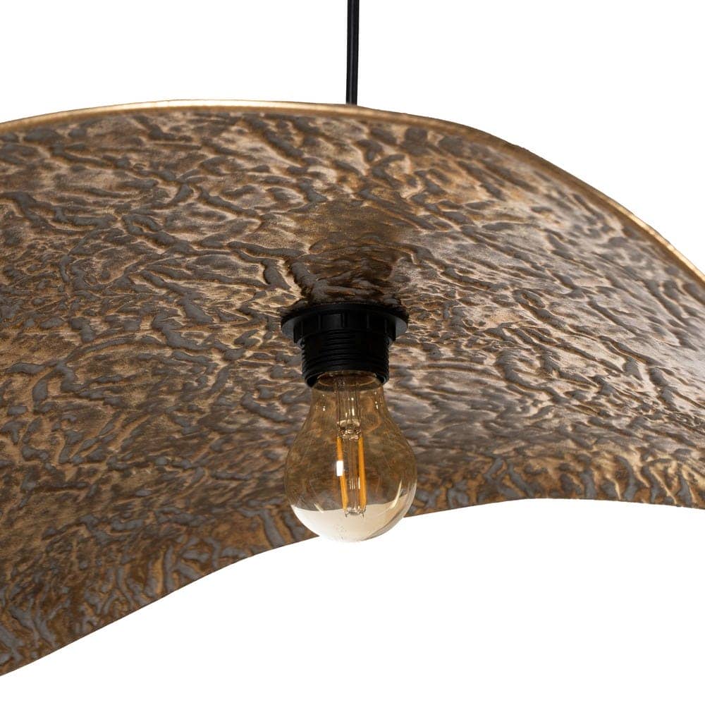 Lámpara de Techo Grande de Metal Oro 20 cm - Diseño Elegante, Voltaje 220-240V, Cable de 120cm, Bombilla E27 (No Incluida) - Imagen 4