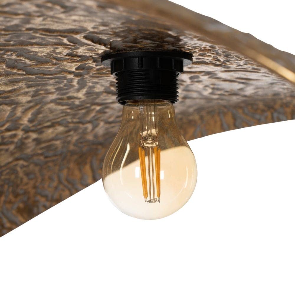 Lámpara de Techo Grande de Metal Oro 20 cm - Diseño Elegante, Voltaje 220-240V, Cable de 120cm, Bombilla E27 (No Incluida) - Imagen 6
