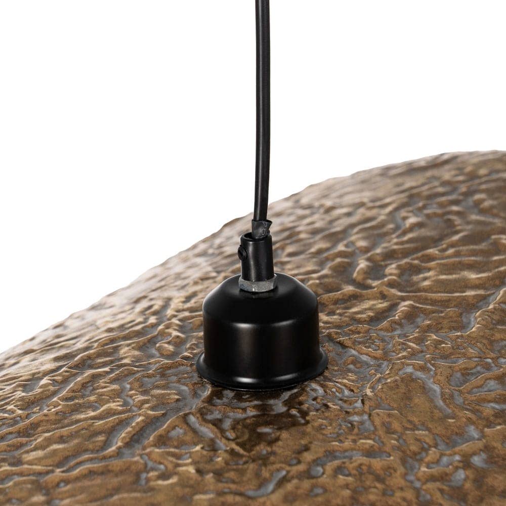 Lámpara de Techo Grande de Metal Oro 20 cm - Diseño Elegante, Voltaje 220-240V, Cable de 120cm, Bombilla E27 (No Incluida) - Imagen 7