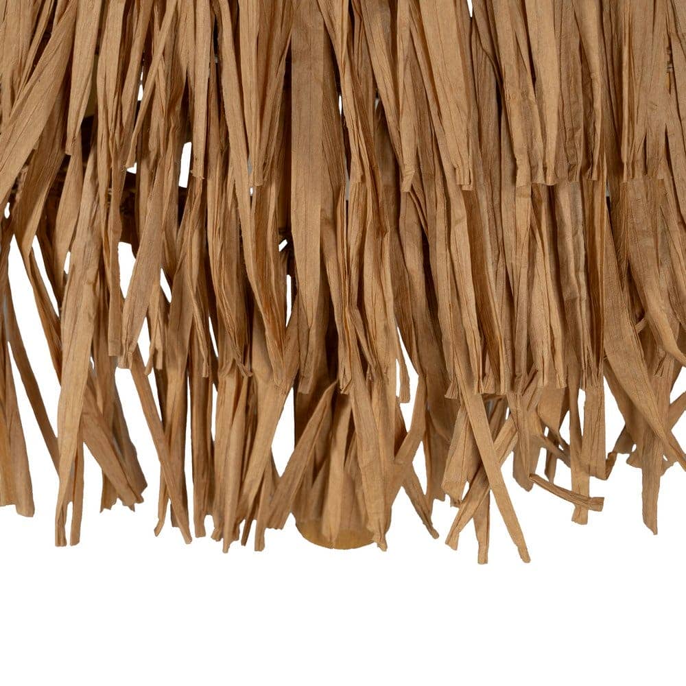 Lámpara de Mesa de Fibra Natural 39 cm - Iluminación Ecológica con Casquillo E27 y Cable de 150 cm - Imagen 5