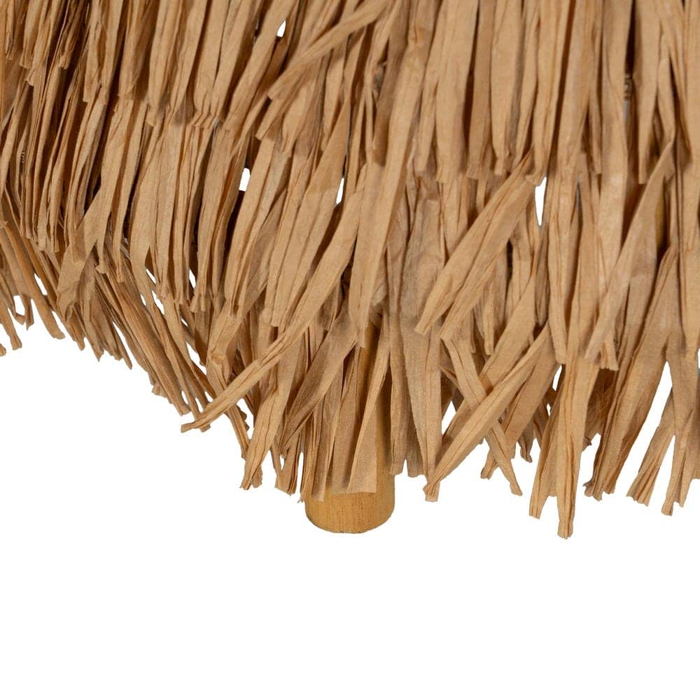 Lámpara de Mesa de Fibra Natural 44 cm - Iluminación Elegante y Sostenible E27 (Máx. 40W) con Cable de 150 cm - Imagen 5