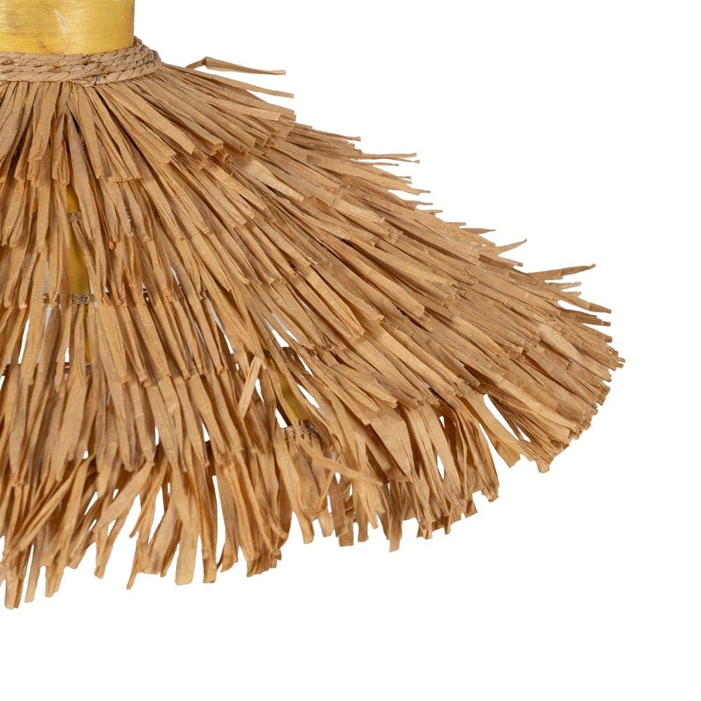 Lámpara de Techo de Fibra Natural 18 cm - Iluminación Ecológica con Casquillo E27 (220-240V) - Diseño Moderno y Elegante para tu Hogar - Imagen 2