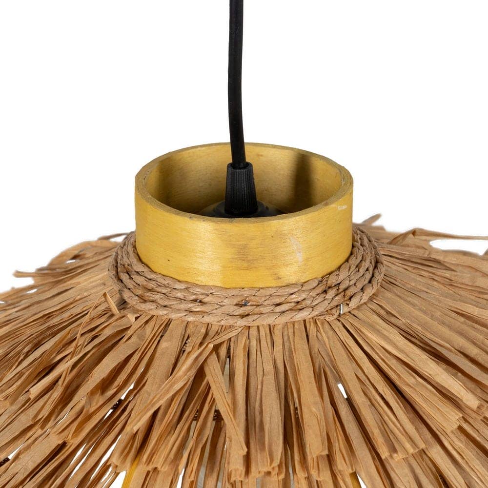 Lámpara de Techo de Fibra Natural 18 cm - Iluminación Ecológica con Casquillo E27 (220-240V) - Diseño Moderno y Elegante para tu Hogar - Imagen 5