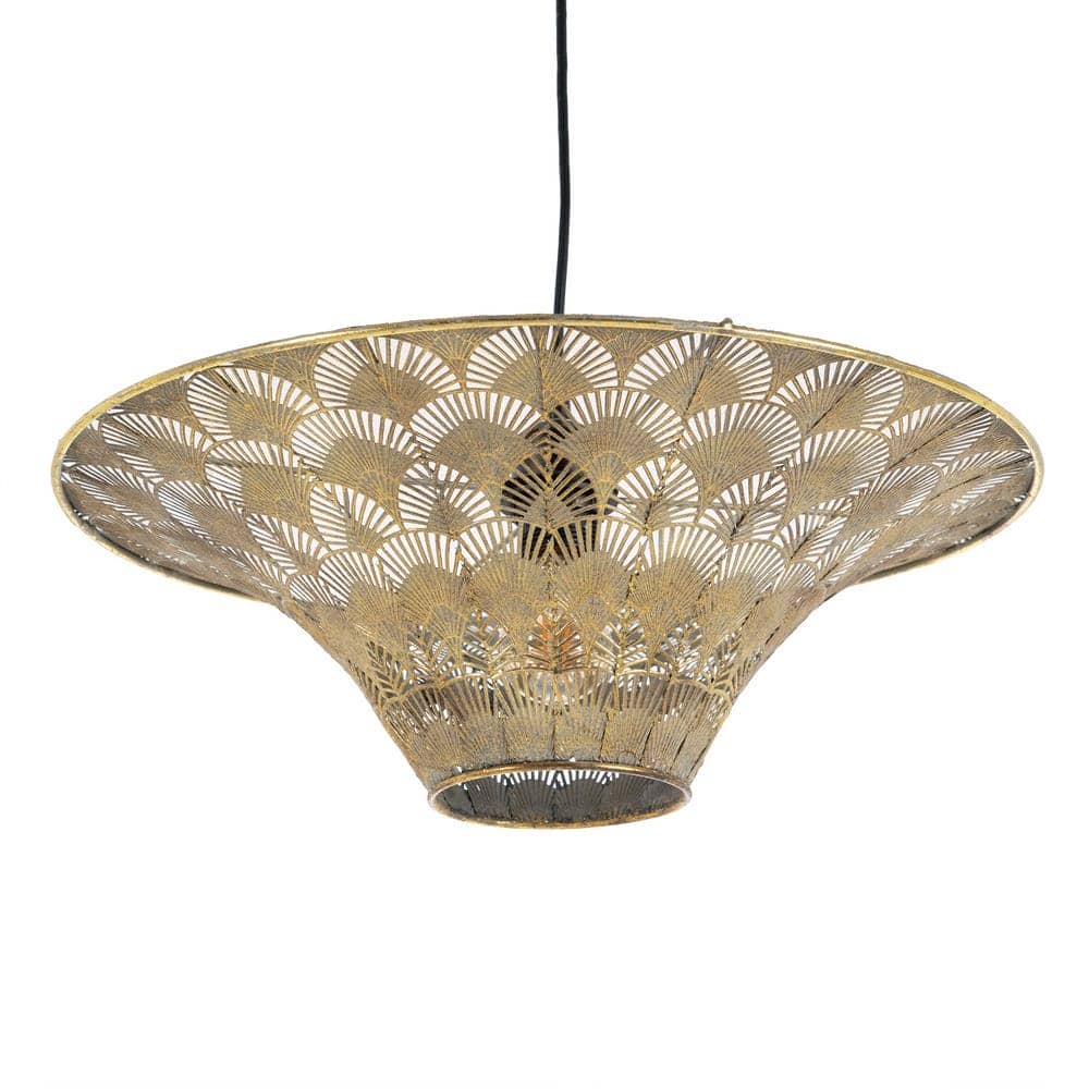 Lámpara de Techo de Metal Oro-Plata 20,5 cm - Diseño Moderno, Casquillo E27, 40W, Cable Negro 115cm - Imagen 2