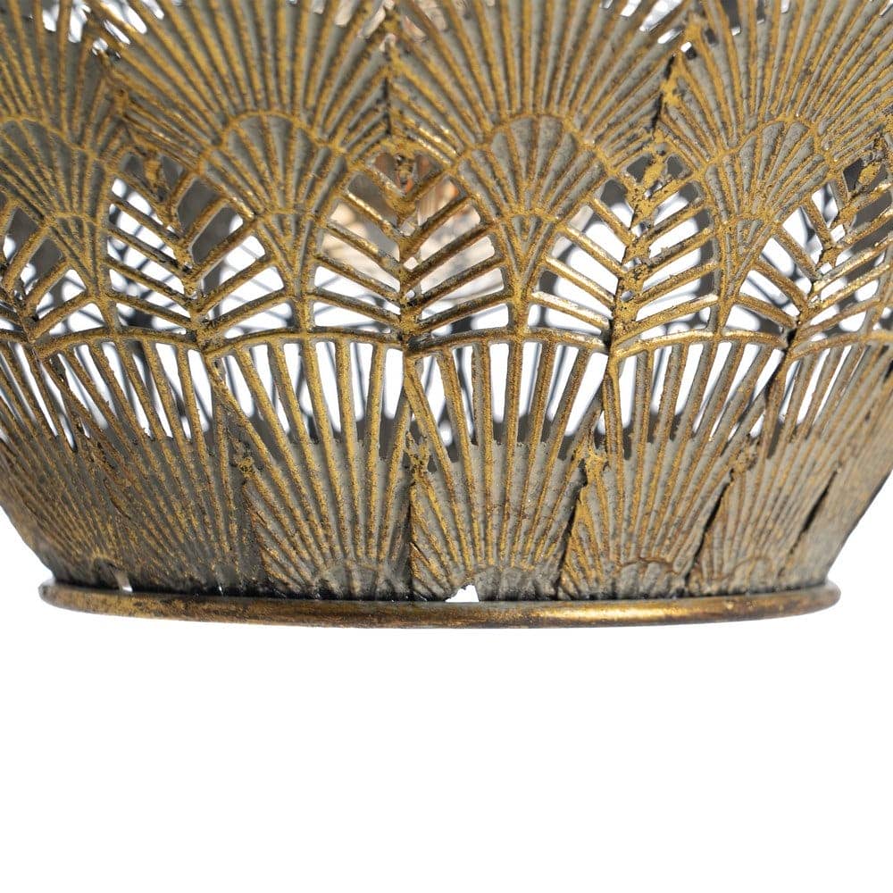 Lámpara de Techo de Metal Oro-Plata 20,5 cm - Diseño Moderno, Casquillo E27, 40W, Cable Negro 115cm - Imagen 4