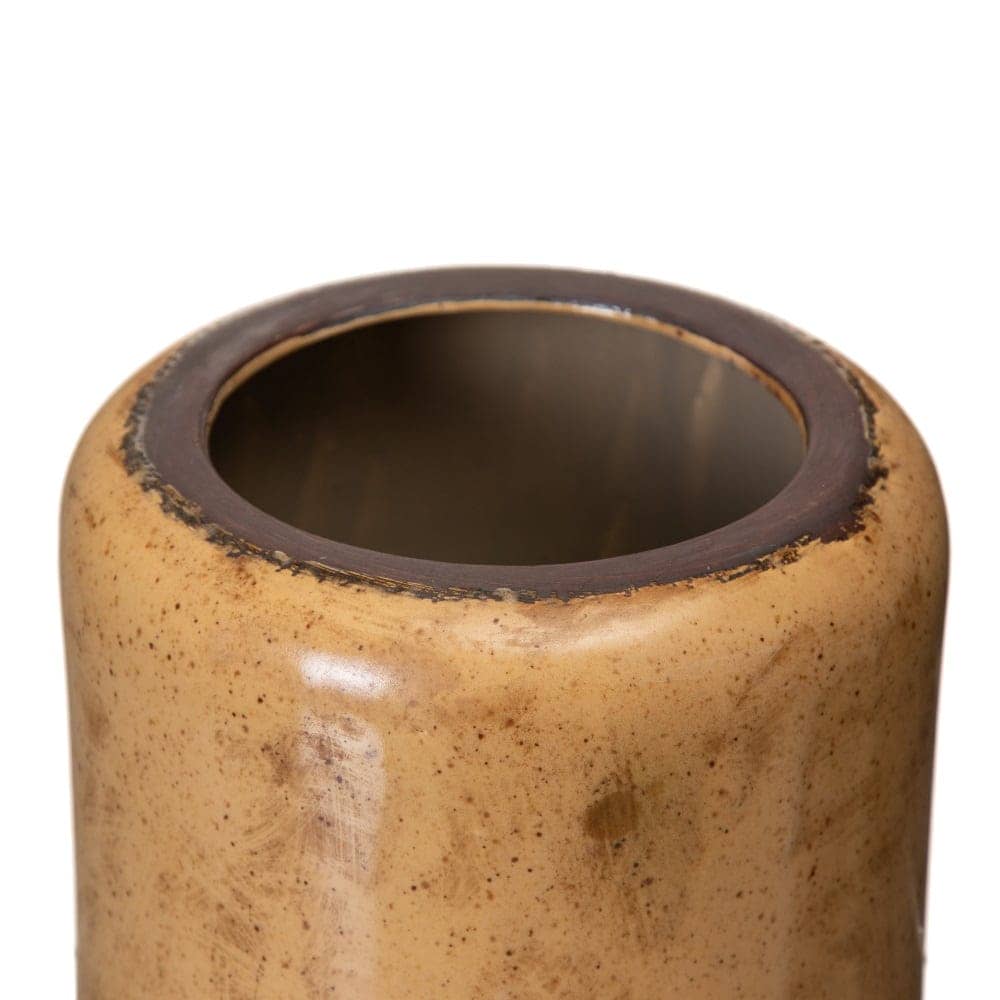 Macetero de Cerámica Marrón Sin Orificio de Drenaje - Decoración Elegante de 17,5 cm para Plantas - Ideal para Interiores - Imagen 3