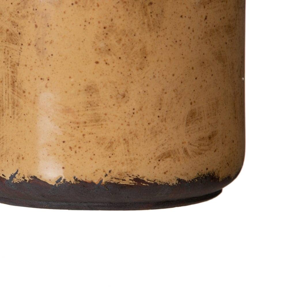 Macetero de Cerámica Marrón Sin Orificio de Drenaje - Decoración Elegante de 17,5 cm para Plantas - Ideal para Interiores - Imagen 4