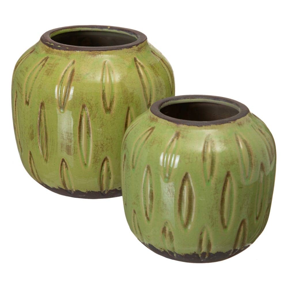 Macetero de Cerámica Pistacho Sin Orificio de Drenaje - Decoración Moderna 18,5 cm | Ideal para Plantas y Flores - Imagen 2