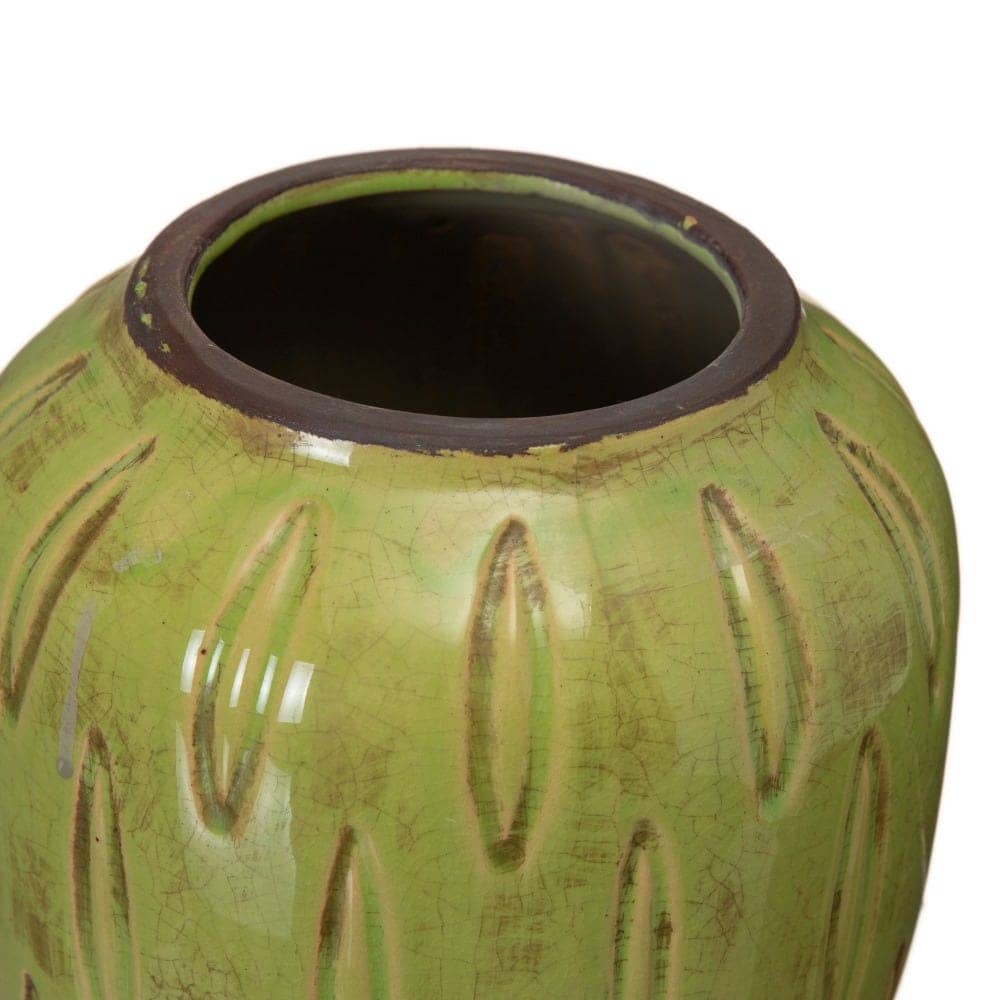Macetero de Cerámica Pistacho Sin Orificio de Drenaje - Decoración Moderna 18,5 cm | Ideal para Plantas y Flores - Imagen 3
