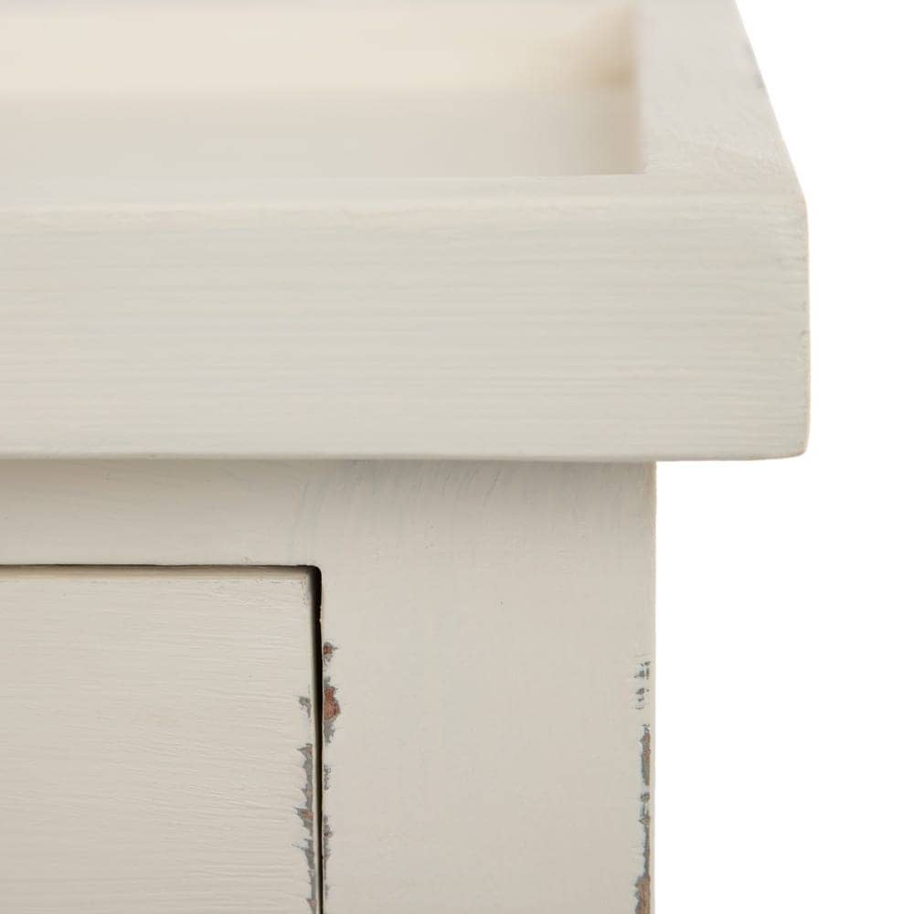 Mesa Auxiliar Blanca de Madera Mindi 72 cm - Estilo Moderno y Funcional para Salones y Dormitorios - Imagen 3