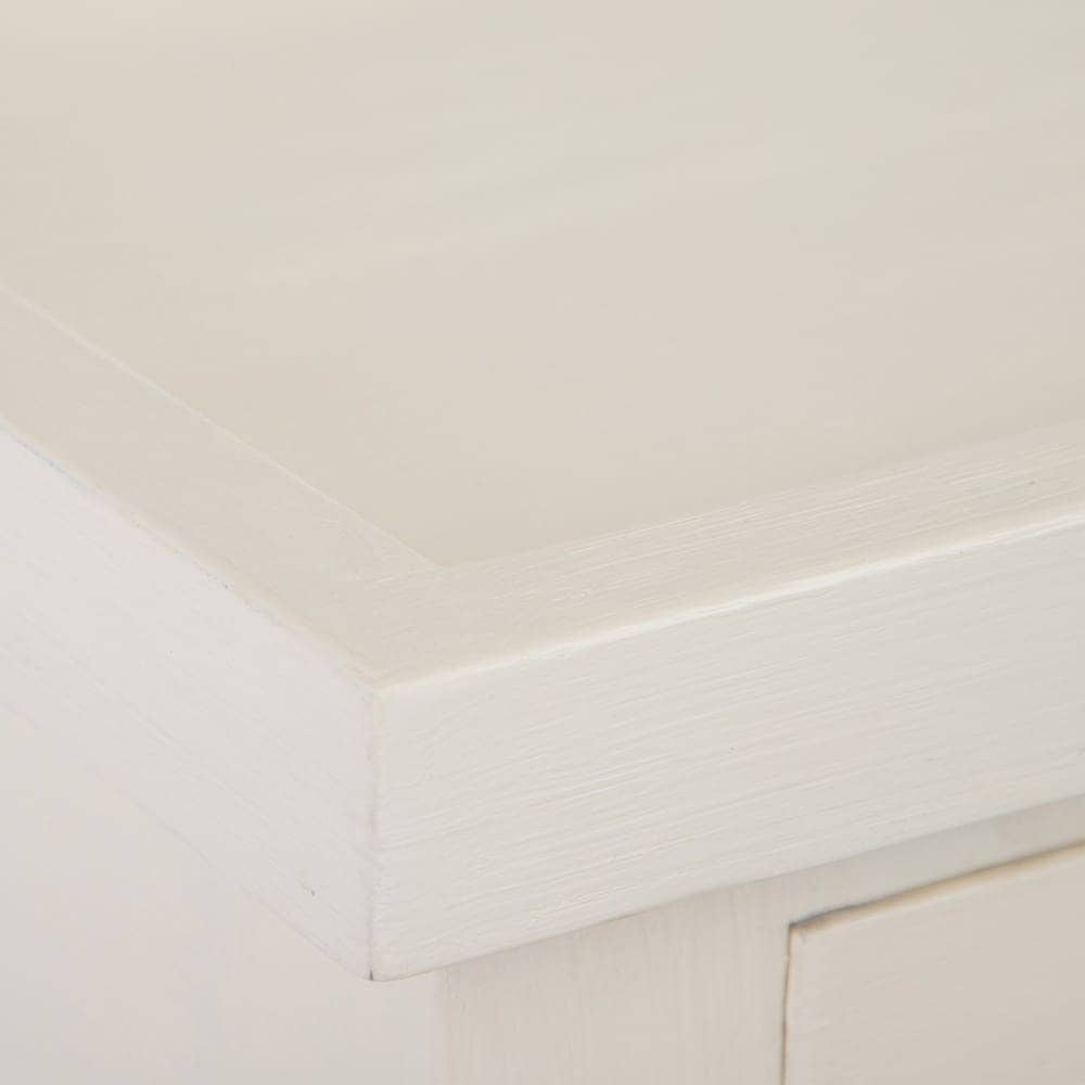 Mesa Auxiliar Blanca de Madera Mindi 72 cm - Estilo Moderno y Funcional para Salones y Dormitorios - Imagen 4