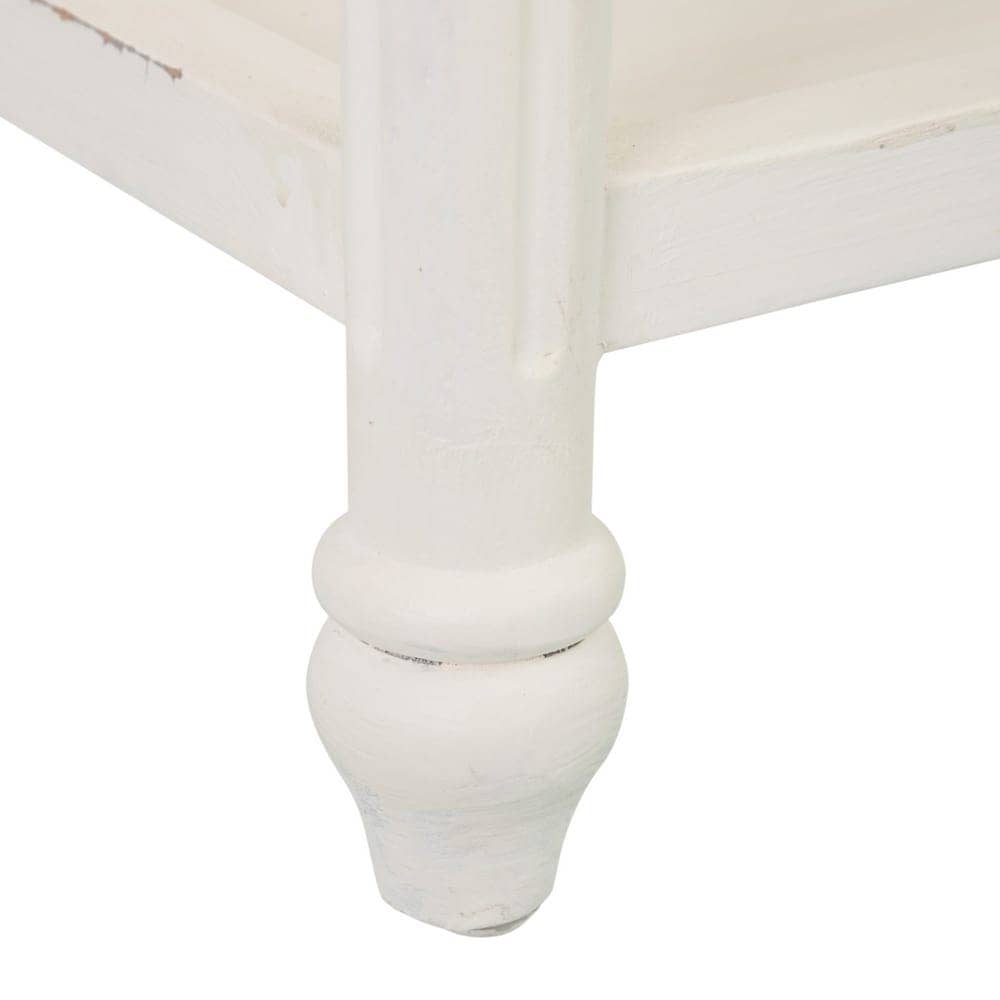 Mesa Auxiliar Blanca de Madera Mindi 72 cm - Estilo Moderno y Funcional para Salones y Dormitorios - Imagen 7