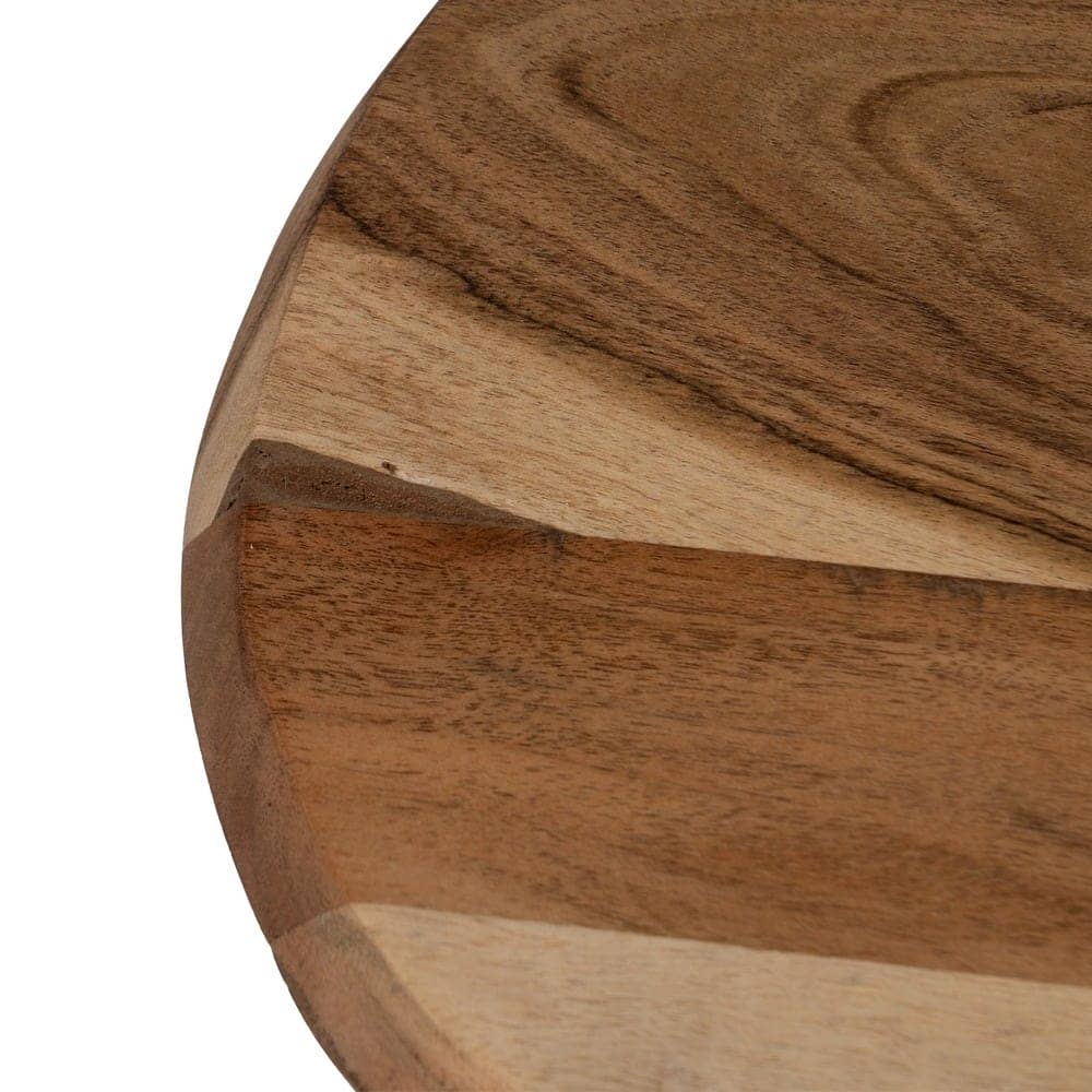 Mesa Auxiliar de Madera de Acacia 60 cm - Diseño Moderno y Funcional para Salones y Dormitorios, Estilo Minimalista y Sofisticado - Imagen 4