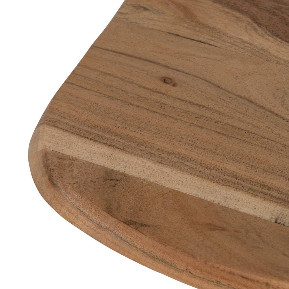 Mesa Auxiliar de Madera de Acacia y Hierro 65 cm - Diseño Elegante y Funcional para Salones y Dormitorios - Imagen 4